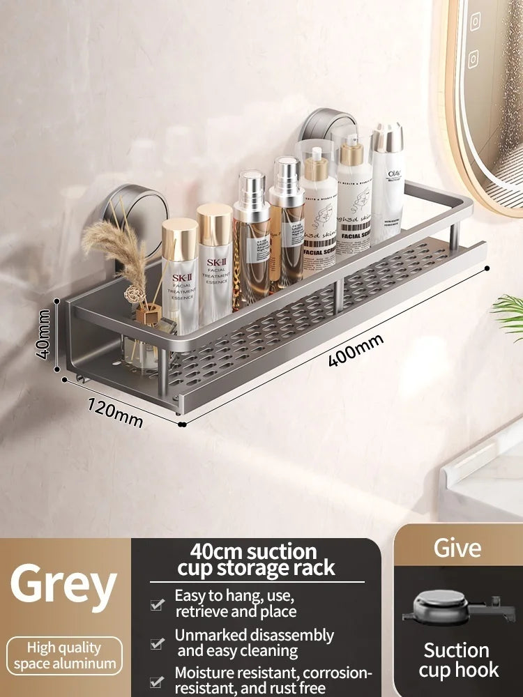 PureFlow No-Drill Suction Sink Organizer Shelf