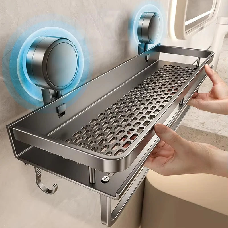 PureFlow No-Drill Suction Sink Organizer Shelf