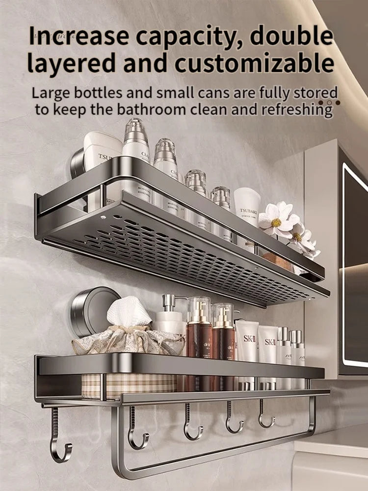 PureFlow No-Drill Suction Sink Organizer Shelf