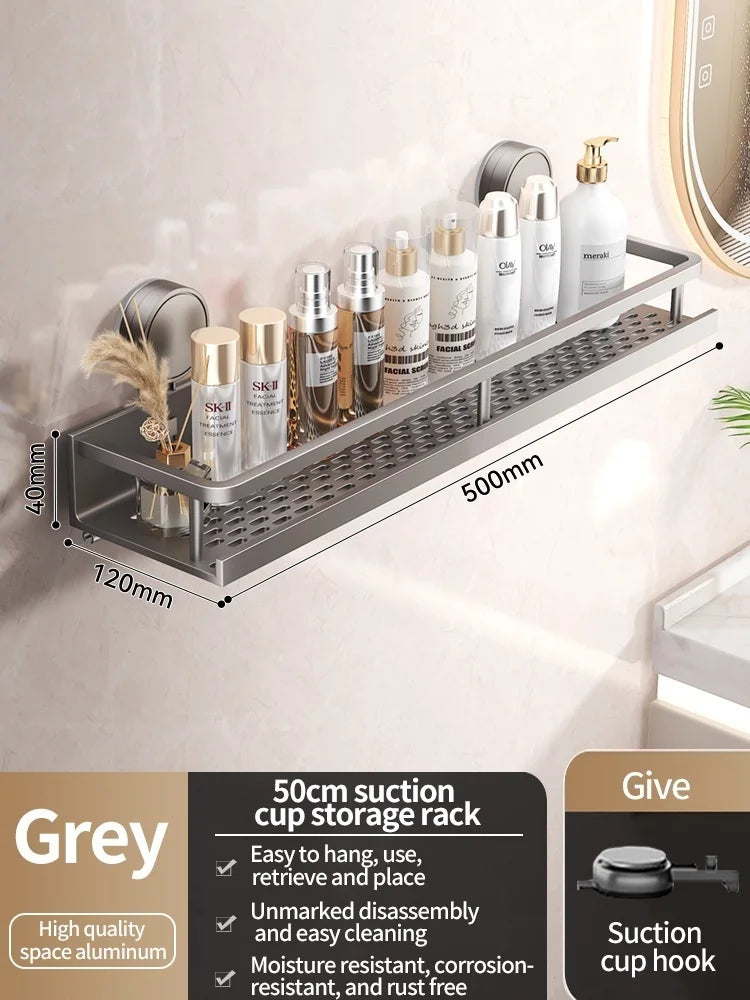 PureFlow No-Drill Suction Sink Organizer Shelf