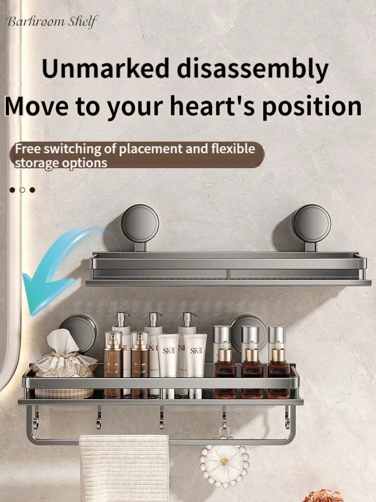 PureFlow No-Drill Suction Sink Organizer Shelf