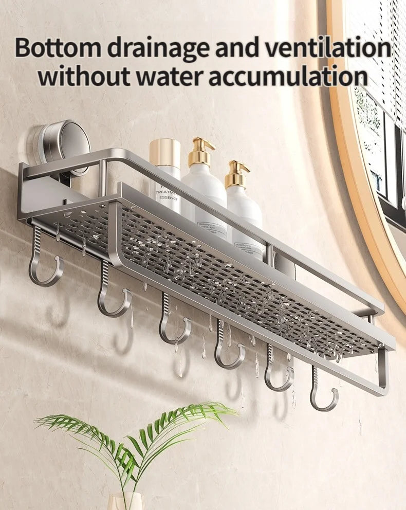 PureFlow No-Drill Suction Sink Organizer Shelf