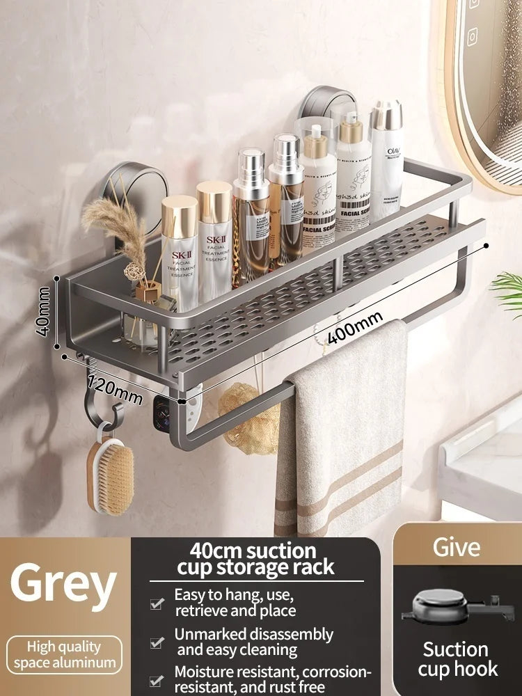 PureFlow No-Drill Suction Sink Organizer Shelf