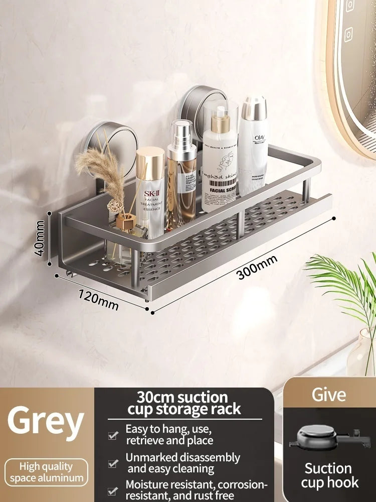 PureFlow No-Drill Suction Sink Organizer Shelf